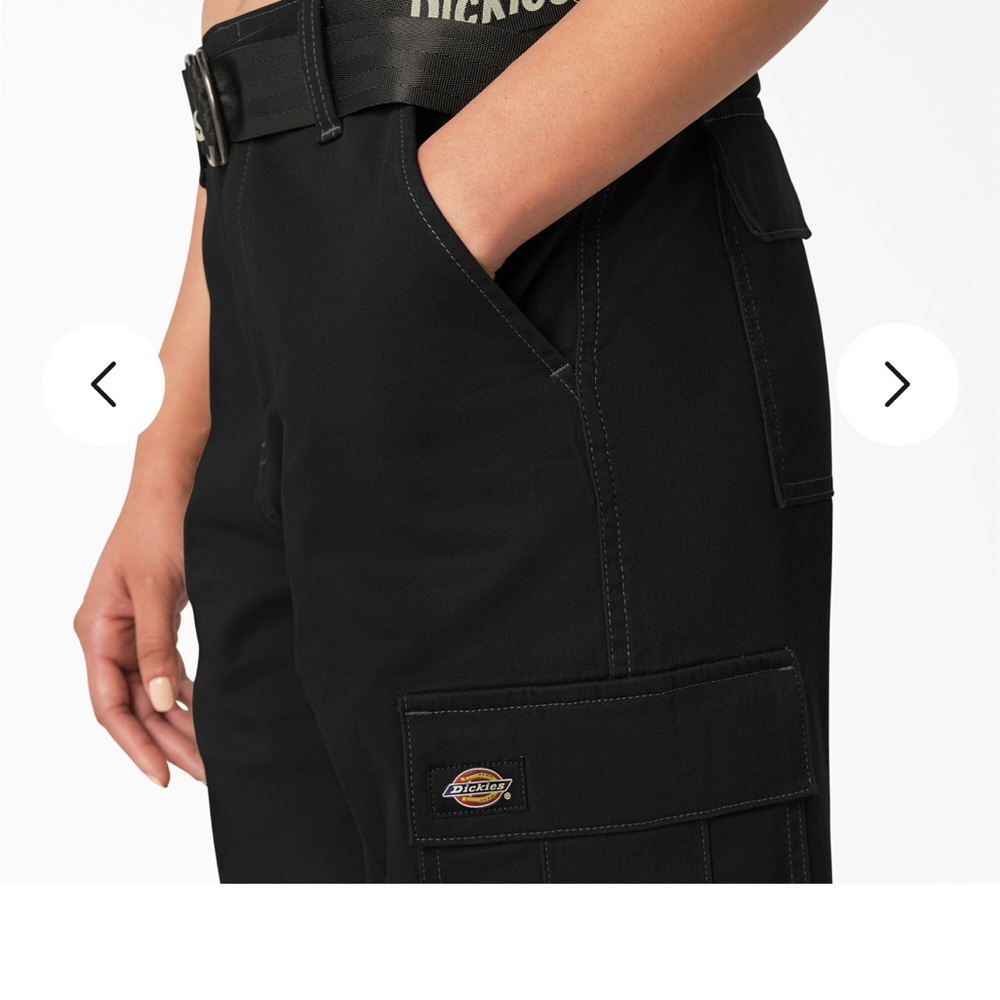NWT Dickies Black Cropped Women's Cargo Pants - Picture 4 of 7